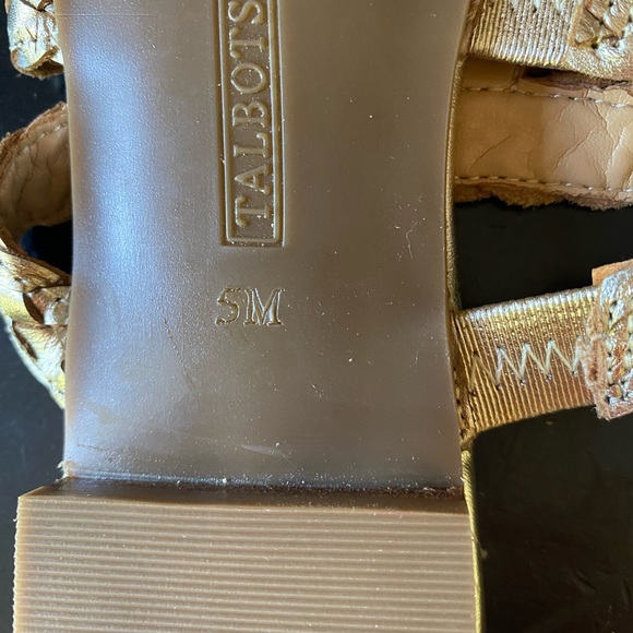 Talbots gold/metallic sandals - Picture 4 of 6